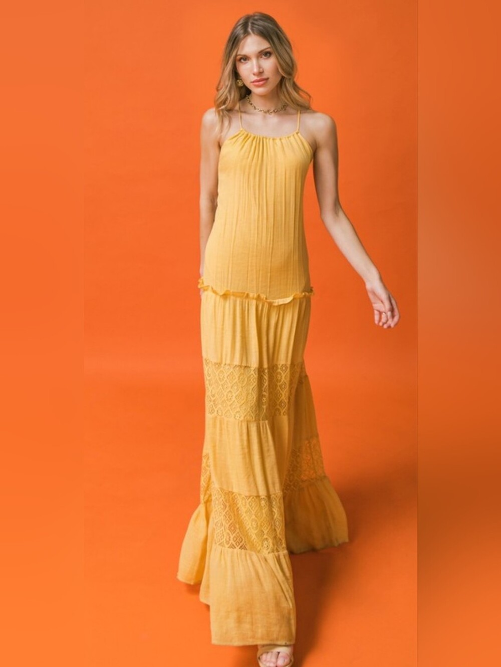 Boutique Boho Backless Maxi Dress